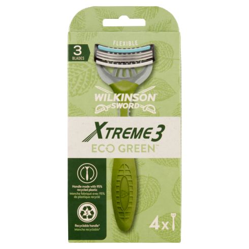 Wilkinson Sword Xtreme3 Eco-Green Jednorazowe maszynki do golenia dla mężczyzn 4 sztuki