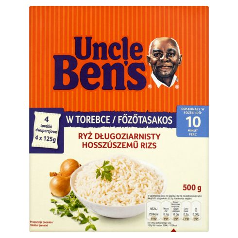 Uncle Ben's  Ryż długoziarnisty 500 g (4 torebki)