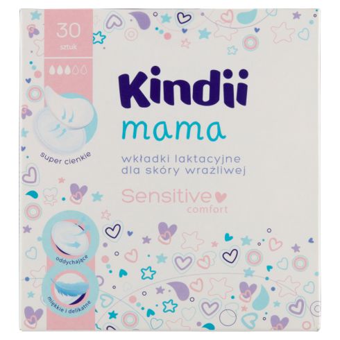 Kindii Mama Sensitive Wkładki laktacyjne dla skóry wrażliwej 30 sztuk