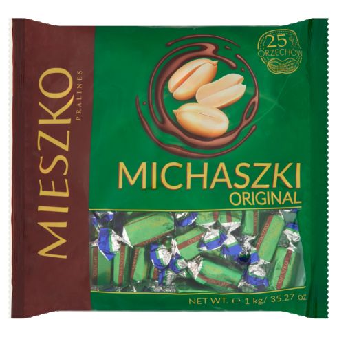 Mieszko Michaszki Original Cukierki z orzeszkami arachidowymi w czekoladzie 1 kg