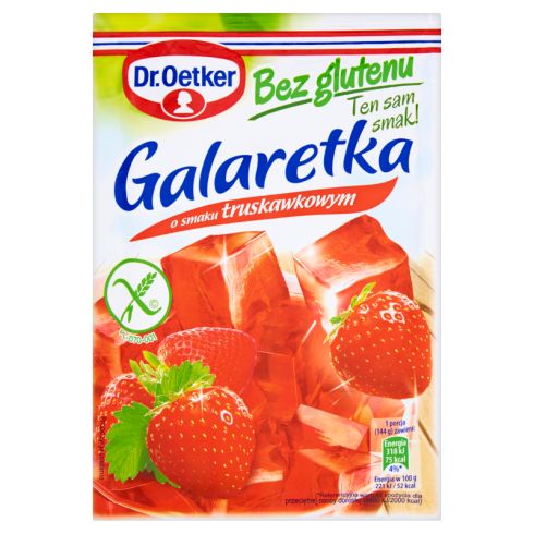 Dr. Oetker Galaretka bez glutenu o smaku truskawkowym 77 g
