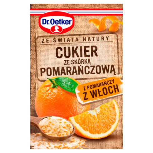 Dr. Oetker Ze świata natury Cukier ze skórką pomarańczową 15 g