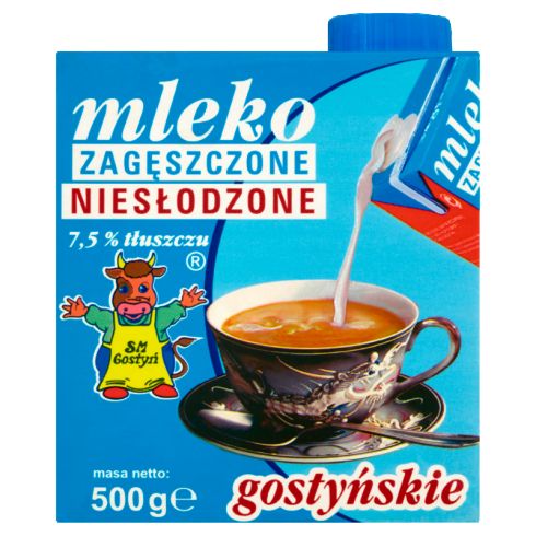 SM Gostyń  Mleko gostyńskie zagęszczone niesłodzone 7,5% 500 g