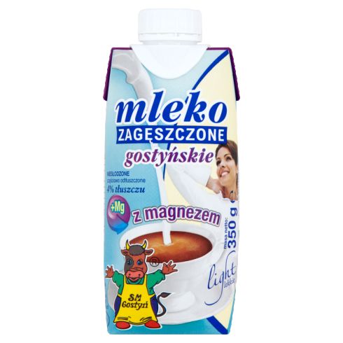Gostyń Mleko gostyńskie zagęszczone z magnezem niesłodzone  4% 350 g