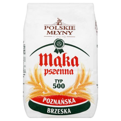 Polskie Młyny typ 500 Mąka pszenna poznańska brzeska 1 kg