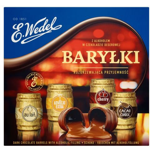 E. Wedel Baryłki z alkoholem w czekoladzie deserowej 200 g