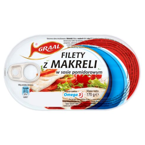 GRAAL Filety z makreli w sosie pomidorowym 170 g