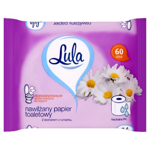 Lula Nawilżany papier toaletowy z ekstraktem z rumianku 60 sztuk