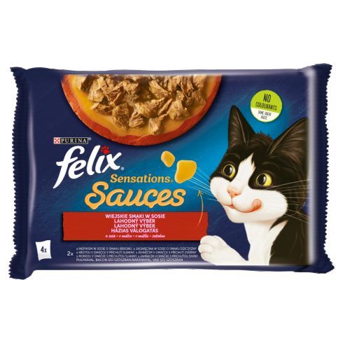 Felix Sensations Sauce Karma dla kotów wiejskie smaki w sosie 340 g (4 x 85 g)