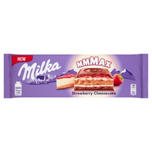 Milka Mmmax Herbatnik w czekoladzie mlecznej Strawberry Cheesecake 300 g