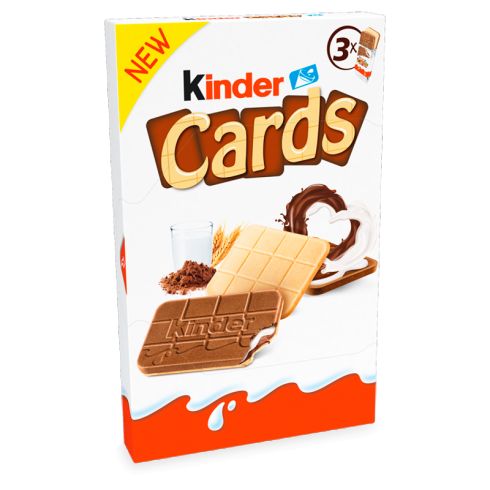 Kinder Cards Wafel wypełniony mlecznym i kakaowym nadzieniem 79 g