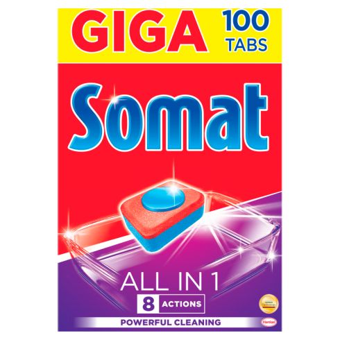 Somat All in 1 Tabletki do mycia naczyń w zmywarkach 1800 g (100 sztuk)