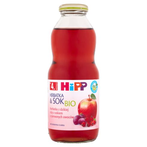 HiPP BIO Herbatka & Sok Bio z dzikiej róży po 4. miesiącu 0,5 l