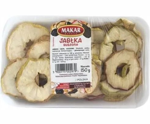 Jabłka suszone polska 150g Makar