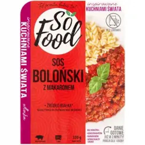 Sos boloński z makaronem 330g So food