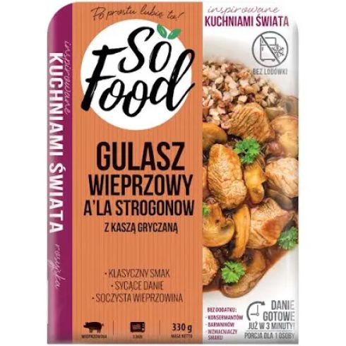 Gulasz wieprzowy a’la strogonow 330g So food