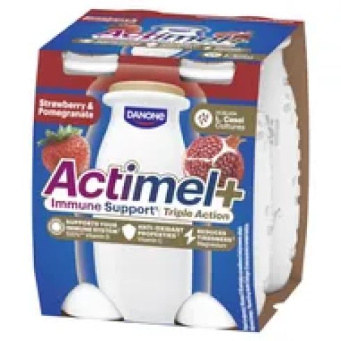 Actimel truskawka-granat triple action 4x100g