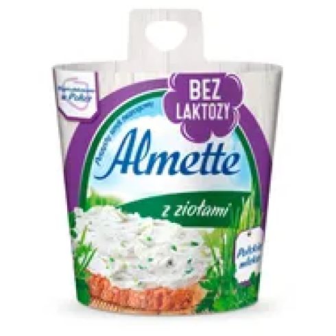 Almette Puszysty serek twarogowy z ziołami bez laktozy 150 g