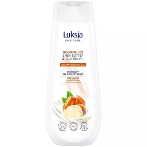 Luksja silk care kremowy żel pod prysznic masło shea i olej jojoba 500ml