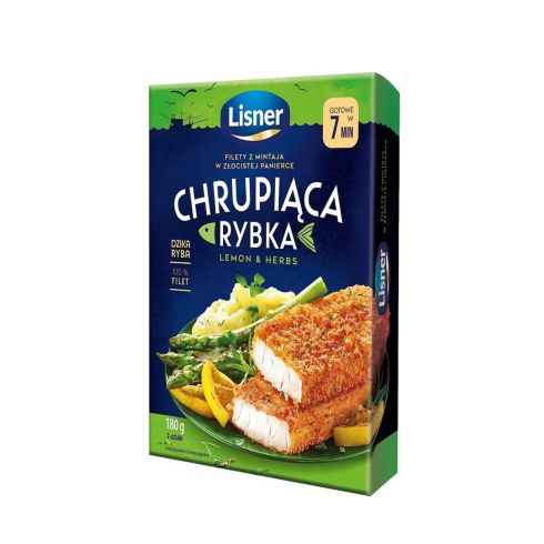 Chrupiąca rybka lemon&herbs 180g Lisner