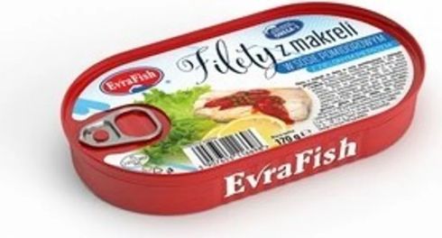 Evrafish filet z makreli w sosie pomidorowym z zielonym pieprzem 170g