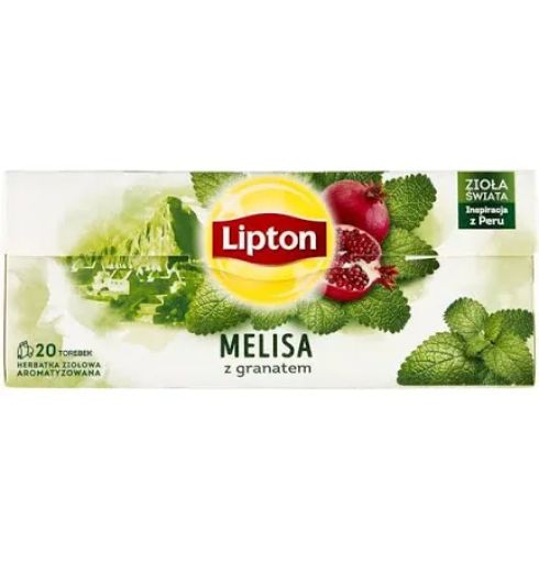 Melisa z granatem 20torebek Herbata Lipton