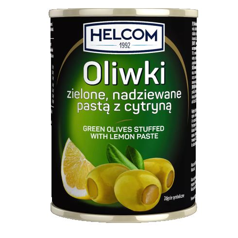 Oliwki zielone nadziane pastą z cytryną 300ml  Helcom