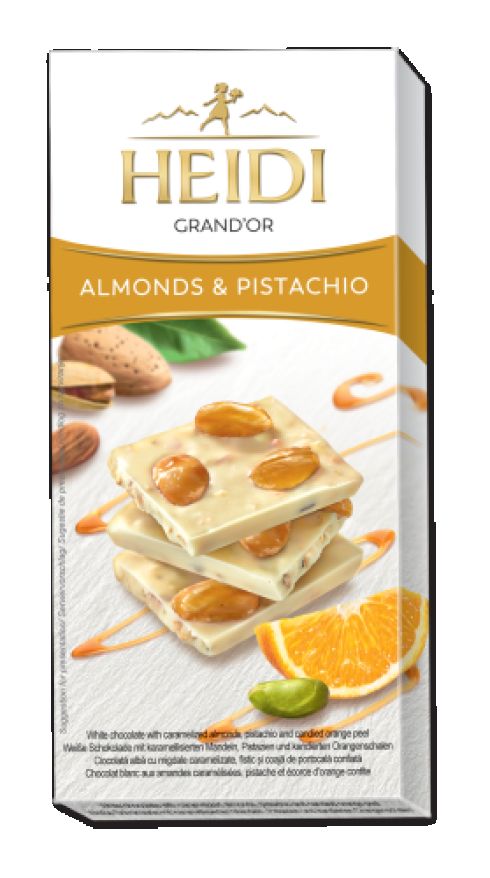 Heidi grand’or almond&pistachio 100g  czekolada z migdałami i pistacjami