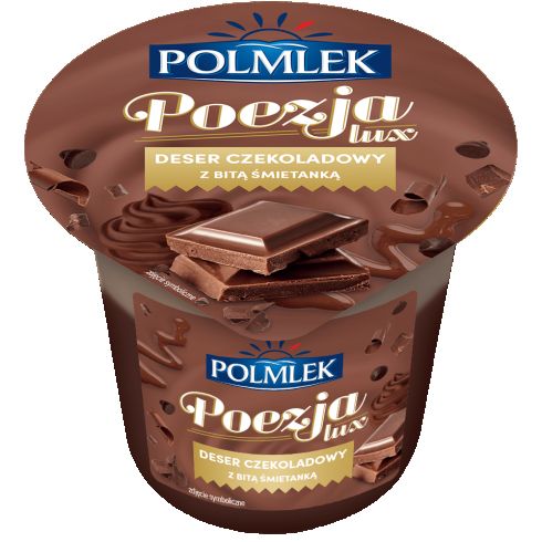 Polmlek poezja lux deser mleczny czekoladowy z bitą śmietaną 180g