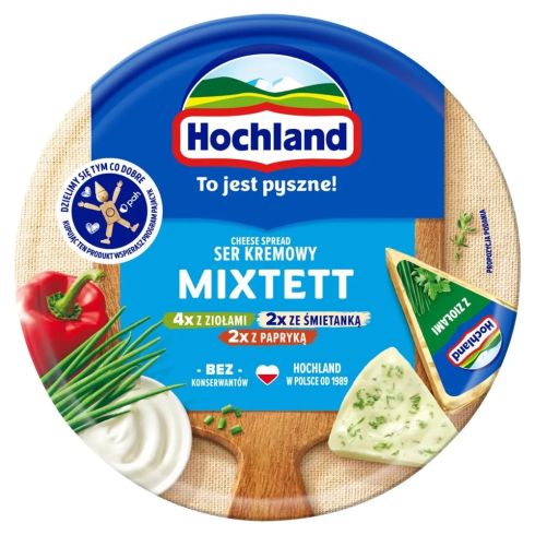 Hochland mixtett ser kremowy topiony w trójkącikach 180g