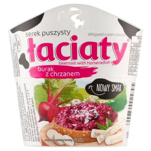 Serek śmietankowy puszysty łaciaty burak z chrzanem 150g